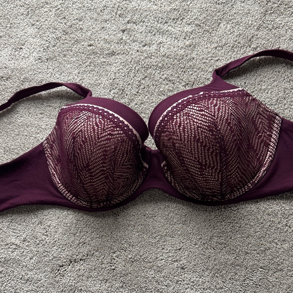 Victoria's Secret Deep Purple Lace Bra